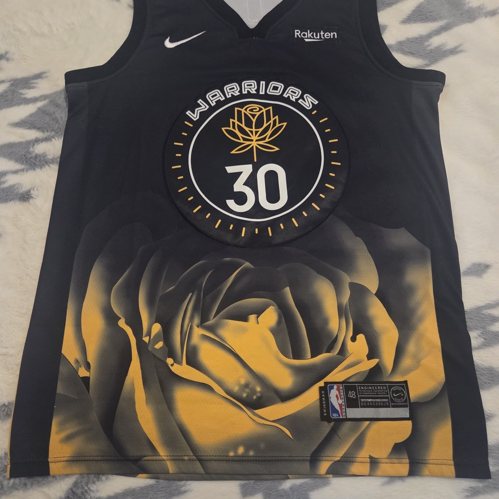 Unisex Steph Curry Golden State Warriors "City" Jersey. Floral Swingman Edition.